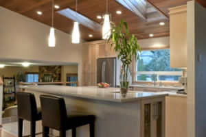 Transitional kitchen cabinets in Victoria BC